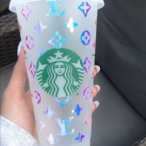 CUSTOM Starbucks Cup Metallic Reusable Cold Cups